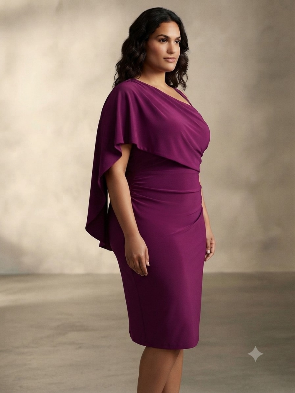 Ralph Lauren Plum Sheath Midi Dress